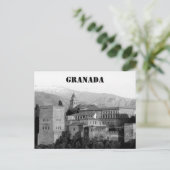 granada alhambra gray briefkaart (Staand voorkant)
