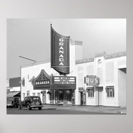 Granada Bioscoop, 1938. Oude foto Poster (Voorkant)