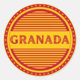 Granada City Pride Embleem – Spaanse identiteit Ronde Sticker