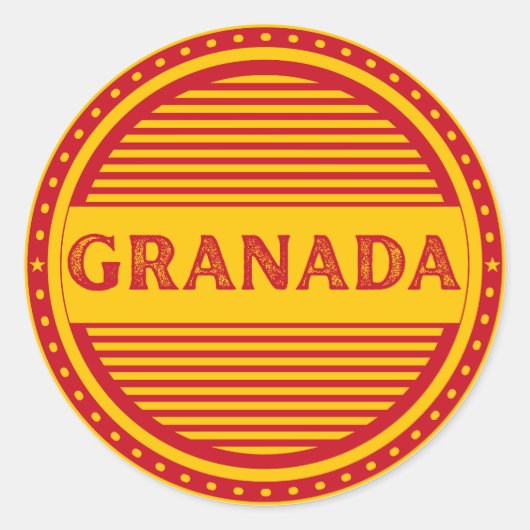 Granada City Pride Embleem – Spaanse identiteit Ronde Sticker (Voorkant)