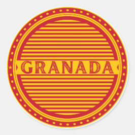 Granada City Pride Emblem – Spanish Identity Ronde Sticker