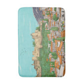 Granada Cityview Spanje Landscape Illustration Badmat (Voorkant Verticaal)