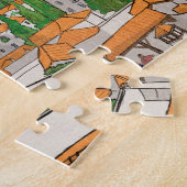 Granada Cityview Spanje Landscape Illustration Legpuzzel (Zijkant)