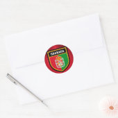 Granada Flag Ronde Sticker (Envelop)