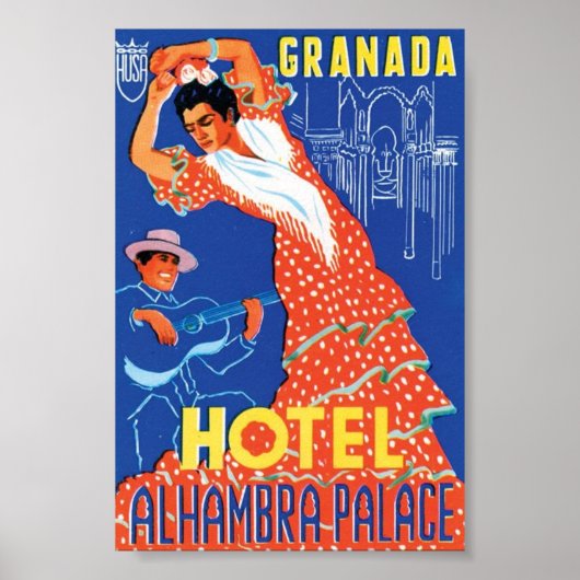 Granada Hotel Alhambra Palace Poster (Voorkant)