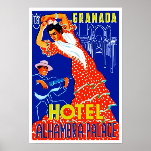Granada Hotel Alhambra Palace Poster (Voorkant)
