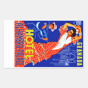 Granada Hotel Alhambra Palace Rechthoekige Sticker