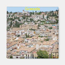 Granada. Panorama van Albaicin Magneet