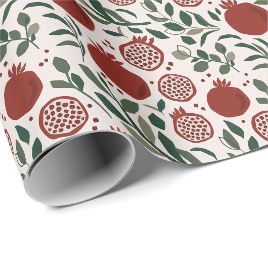 Granada: Patroon van Granaatappels Cadeaupapier (Rol Hoek)