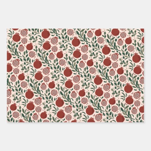 Granada: Patroon van Granaatappels Inpakpapier Vel (Voorkant)