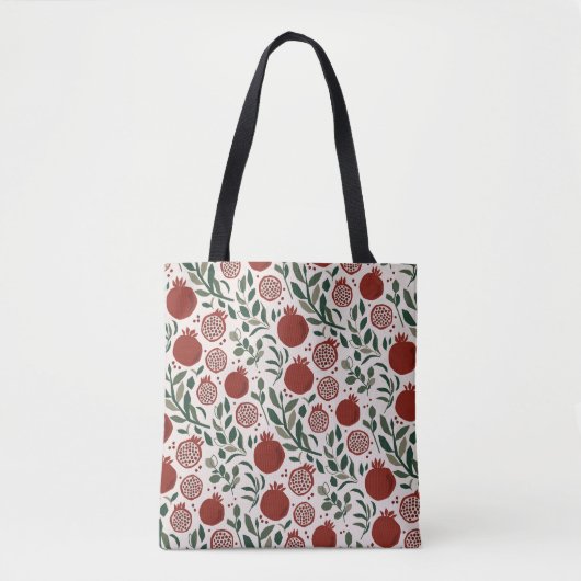 Granada: Patroon van Granaatappels Tote Bag (Voorkant)
