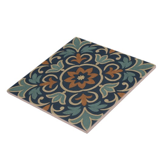 Granada Petals – Moorish Blossom Tile Design Tegeltje (Zijkant)