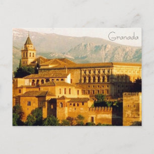granada red alhambra briefkaart