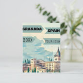 Granada Reis Poster - Spanje Reis Pos Briefkaart (Staand voorkant)