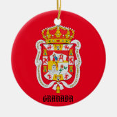 Granada Spain Custom Ceramic Ornament (Voorkant)
