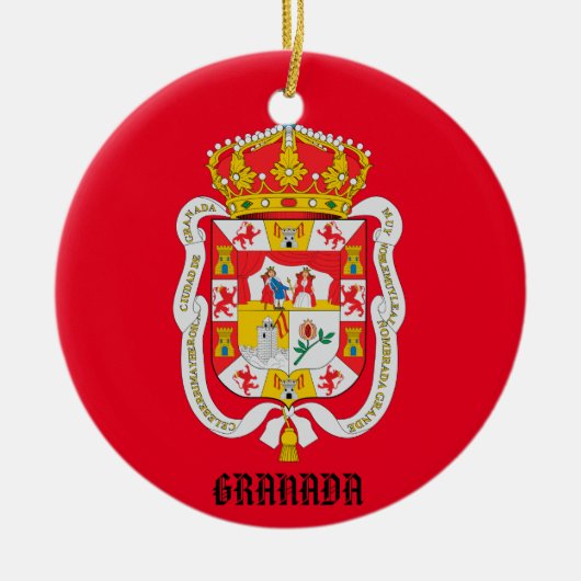Granada Spain Custom Ceramic Ornament (Voorkant)