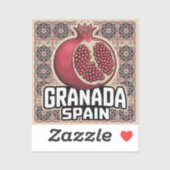Granada Spain Pomegranate Sticker (Vel)