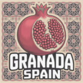 Granada Spain Pomegranate Sticker (Voorkant)