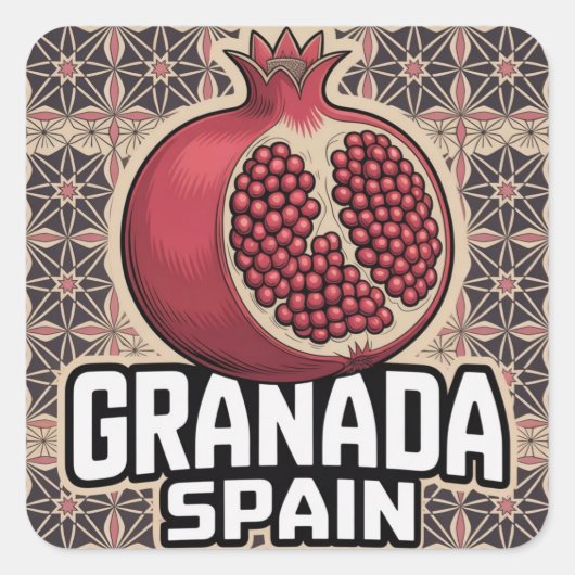 Granada Spain Pomegranate Sticker (Voorkant)