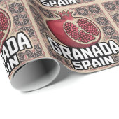 Granada Spain Pomegranate Sticker Cadeaupapier (Rol Hoek)