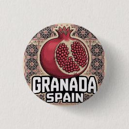 Granada Spain Pomegranate Sticker Ronde Button 3,2 Cm