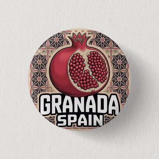Granada Spain Pomegranate Sticker Ronde Button 3,2 Cm (Voorkant)