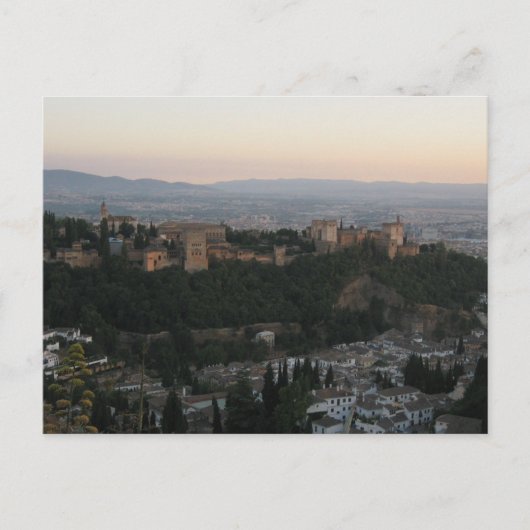 Granada Spanje, Alhambra Briefkaart (Voorkant)
