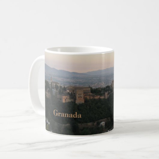 Granada Spanje, Alhambra Briefkaart Koffiemok (Voorkant links)