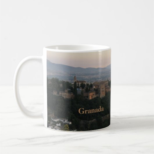 Granada Spanje, Alhambra Briefkaart Koffiemok (Links)