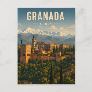 Granada Spanje Alhambra Moorse Erfgoed Reizen 🏰 Briefkaart