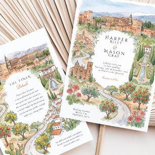 Granada Spanje Alhambra Paleis Bruiloft Kaart