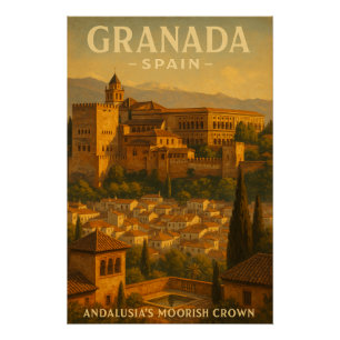 Granada, Spanje — Andalusië. Perfect Poster