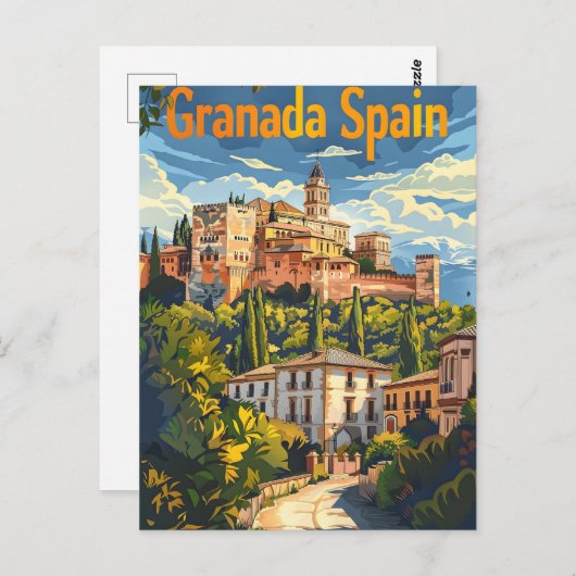 Granada Spanje Briefkaart (Voorkant / Achterkant)