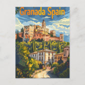 Granada Spanje Briefkaart (Voorkant)