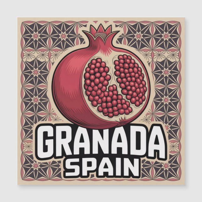 Granada Spanje Granaatappel Sticker (Voorkant)