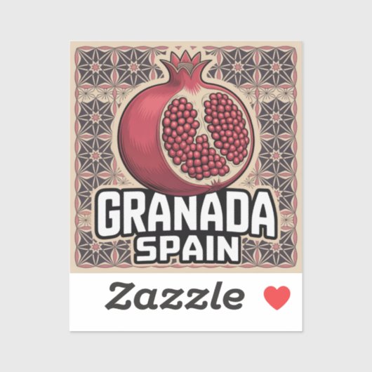 Granada Spanje Granaatappel Sticker (Vel)