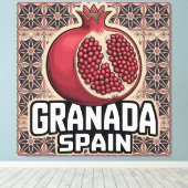 Granada Spanje Granaatappel Sticker Canvas Afdruk (Insitu (Houten vloer))