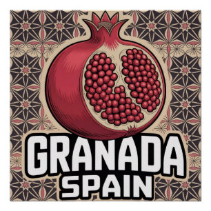 Granada Spanje Granaatappel Sticker Perfect Poster
