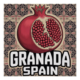 Granada Spanje Granaatappel Sticker Perfect Poster
