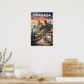 Granada Spanje Reis uit het verleden Poster (Keuken)