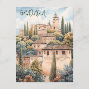 Granada Spanje Reizen Briefkaart