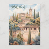 Granada Spanje Reizen Briefkaart (Voorkant)
