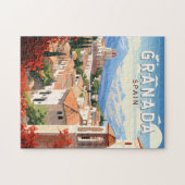 Granada Spanje Reizen Kunst Vintage Legpuzzel (Horizontaal)