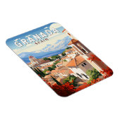 Granada Spanje Reizen Kunst Vintage Magneet (Rechterzijde)