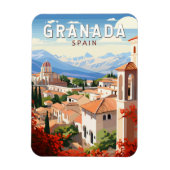 Granada Spanje Reizen Kunst Vintage Magneet (Verticaal)