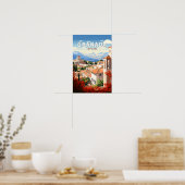 Granada Spanje Reizen Kunst Vintage Poster (Keuken)