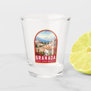 Granada Spanje Reizen Kunst Vintage Shot Glas