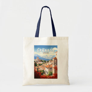 Granada Spanje Reizen Kunst Vintage Tote Bag