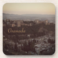 Granada, Spanje Uitzicht Foto plastic onderzetters