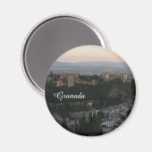 Granada, Spanje Uitzicht fotostandaard, 5,7 cm mag Magneet (Voorkant / Achterkant)